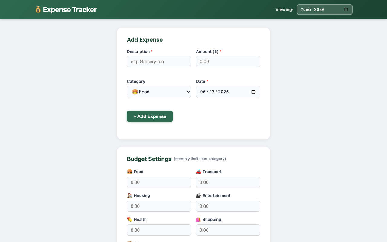Expense Tracker preview